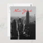Graustufen-Holzeffekt NYC-Script-Postkarte Postkarte (Vorne/Hinten)