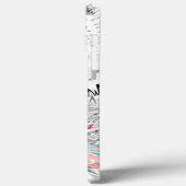 Graustufen Kaleidoskop Art Print Case-Mate iPhone Hülle (Rückseite / Links)