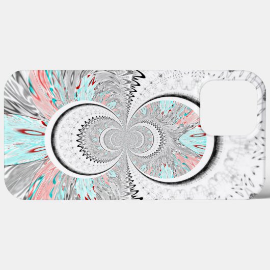 Graustufen Kaleidoskop Art Print Case-Mate iPhone Hülle (Rückseite (Horizontal))