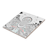 Graustufen Kaleidoskop Art Print Fliese (Seite)