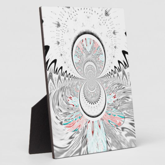 Graustufen Kaleidoskop Art Print Fotoplatte (Seite)