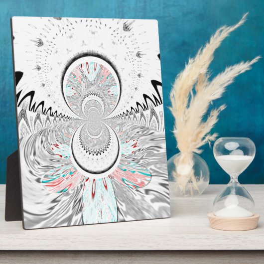 Graustufen Kaleidoskop Art Print Fotoplatte (Seite)