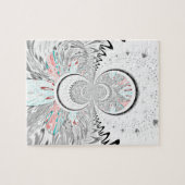 Graustufen Kaleidoskop Art Print Puzzle (Horizontal)