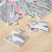 Graustufen Kaleidoskop Art Print Puzzle (Seite)