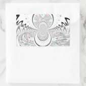 Graustufen Kaleidoskop Art Print Rechteckiger Aufkleber (Tasche)