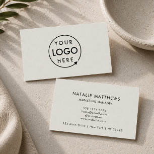 Graustufen-Logo Minimalistisch Beruflich modern Visitenkarte