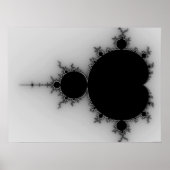 Graustufen-Mandelbrot-Set Poster (Vorne)