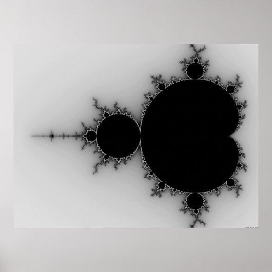 Graustufen-Mandelbrot-Set Poster (Vorne)