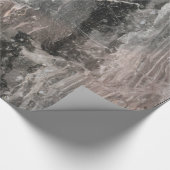 Graustufen-Marmor-Textur-Effekt Geschenkpapier (Ecke)