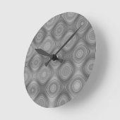 Graustufen Modernes Muster Runde Wanduhr (Winkel)