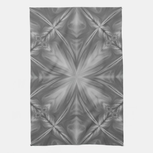 Graustufen Monochrome Cloudy Grau Abstraktes Muste Geschirrtuch (Vertikal)