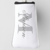 Graustufen-Monogramm Golf Headcover (Rotieren 90)