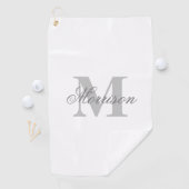 Graustufen-Monogramm Golfhandtuch (Insitu)