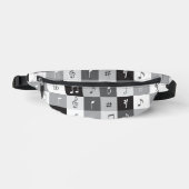 Graustufen-Musiknoten Bauchtasche (Vorderseite)