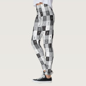Graustufen-Musiknoten Leggings (Links)