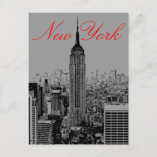 Graustufen New York City Post Card Postkarte