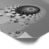 Graustufen-Octopus-Poster Poster (Ecke)