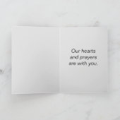 Graustufen-Orchideen auf einer Sympathiekarte (Innenseite)