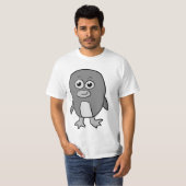 Graustufen Pinguin T-Shirt (Vorne ganz)