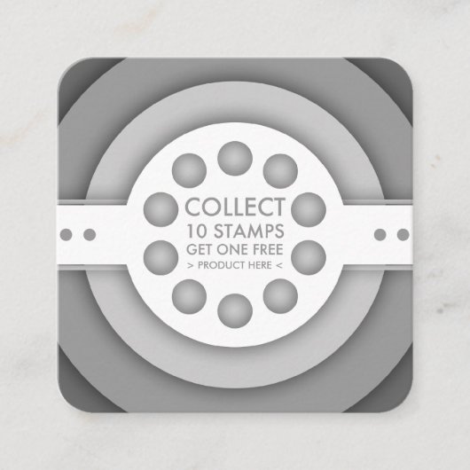 Graustufen-Retro-Briefmarke Treuekarte (Vorderseite)