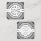 Graustufen-Retro-Briefmarke Treuekarte (Vorne/Hinten)