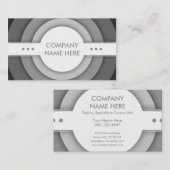 Graustufen-Retrokreise Rabattkarte (Vorne/Hinten)