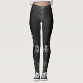 Graustufen "Schauen Sie nach unten" Leggings (Vorderseite)