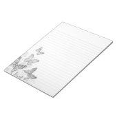 Graustufen-Schmetterlinge Lined Notes Paper Notepa Notizblock (angewinkelt)