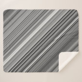 Graustufen-Streifen Sherpadecke (Vorderseite (Horizontal))