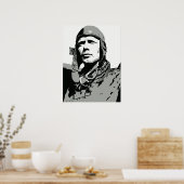 Graustufen-Vektorkunst: Charles Lindbergh (18"x 24 Poster (Küche)