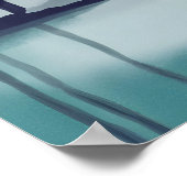 Graustufen versteckte Lagune Poster (Ecke)