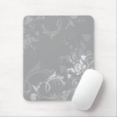 Graustufen Wirbel modernes Blumendesign Mousepad (Mit Mouse)