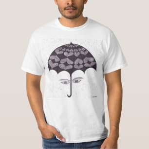 Graustufen-Zeichnungskonzept eines dekorierten Reg T-Shirt