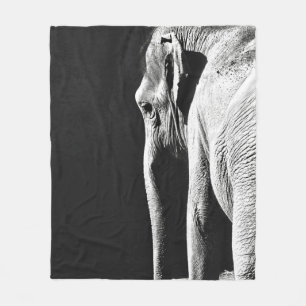 GRAUSTUFENBILD VON ELEFANT FLEECEDECKE