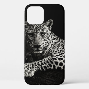 GRAUSTUFENFOTO VON LIEGENDEN LEOPARDEN Case-Mate iPhone HÜLLE