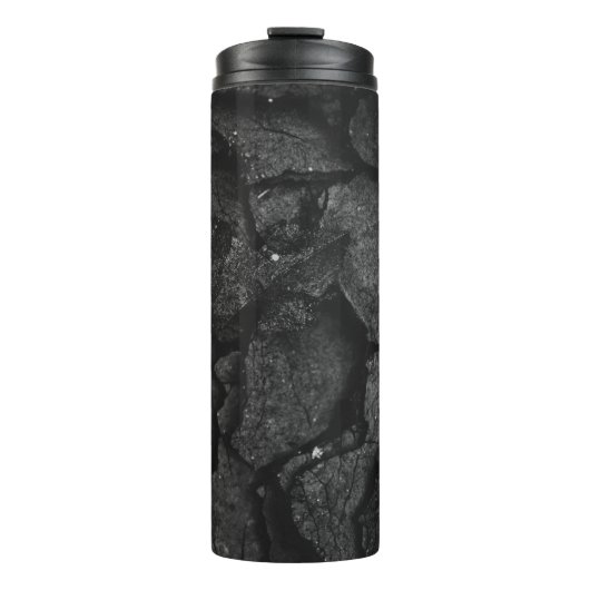 Graustufenfotografie Thermosbecher (Vorderseite)