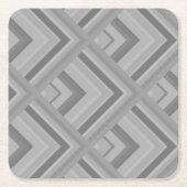 Graustufenmuster Rechteckiger Pappuntersetzer (Vorderseite)