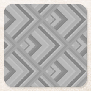 Graustufenmuster Rechteckiger Pappuntersetzer