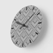 Graustufenmuster Runde Wanduhr (Winkel)