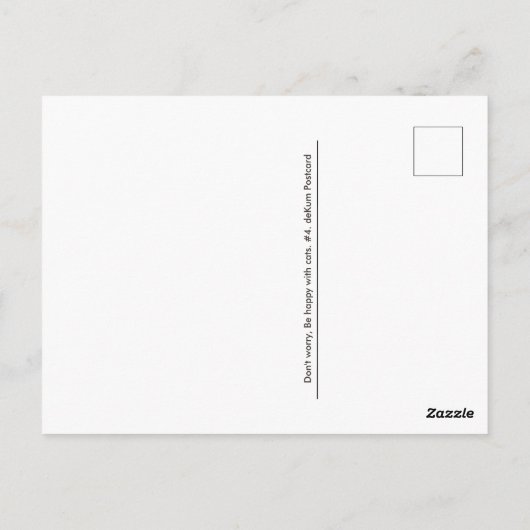 Grautabby niedliche streunende Katze Postkarte (Rückseite)