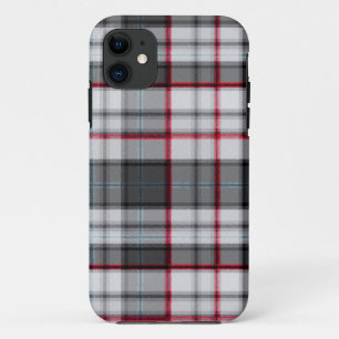 Grautexturierte Tartan kariert Case-Mate iPhone Hülle