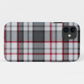 Grautexturierte Tartan kariert Case-Mate iPhone Hülle (Rückseite (Horizontal))