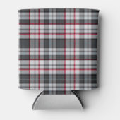 Grautexturierte Tartan kariert Dosenkühler (Vorderseite)