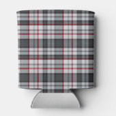 Grautexturierte Tartan kariert Dosenkühler (Rückseite)