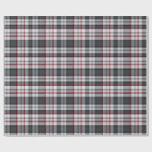 Grautexturierte Tartan kariert Geschenkpapier (Flach)