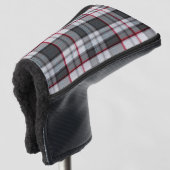Grautexturierte Tartan kariert Golf Headcover (3/4 Vorderseite)