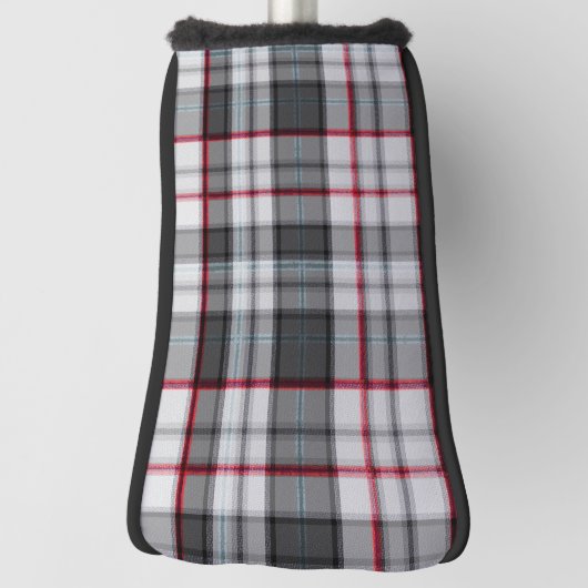 Grautexturierte Tartan kariert Golf Headcover (Rotieren 90)