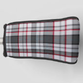 Grautexturierte Tartan kariert Golf Headcover (Vorderseite)