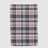 Grautexturierte Tartan kariert Golfhandtuch (Vorderseite)
