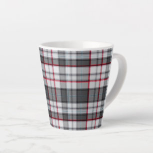 Grautexturierte Tartan kariert Milchtasse